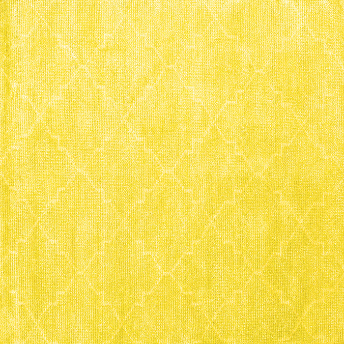Square Abstract Yellow Contemporary Rug, con1876yw