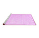 Sideview of Machine Washable Abstract Pink Contemporary Rug, wshcon1876pnk