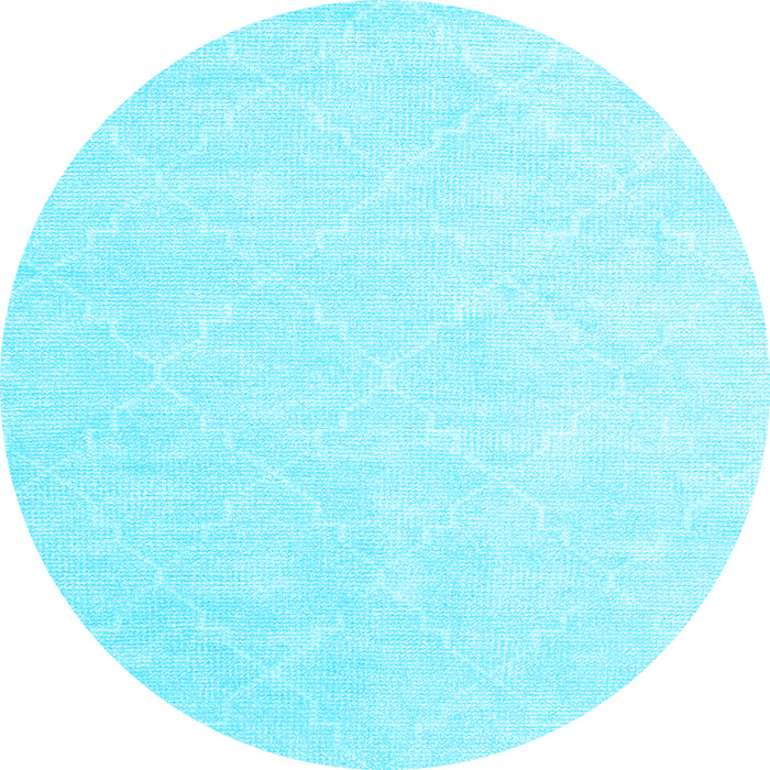 Round Machine Washable Abstract Light Blue Contemporary Rug, wshcon1876lblu