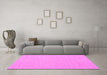 Machine Washable Abstract Pink Contemporary Rug in a Living Room, wshcon1877pnk