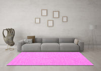 Machine Washable Abstract Pink Contemporary Rug, wshcon1877pnk