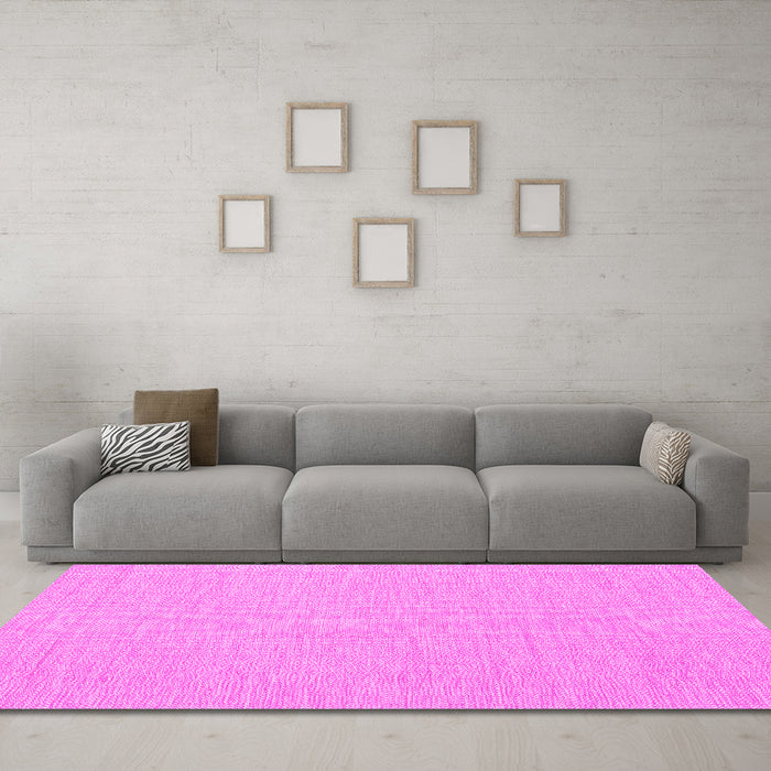 Machine Washable Abstract Pink Contemporary Rug in a Living Room, wshcon1877pnk