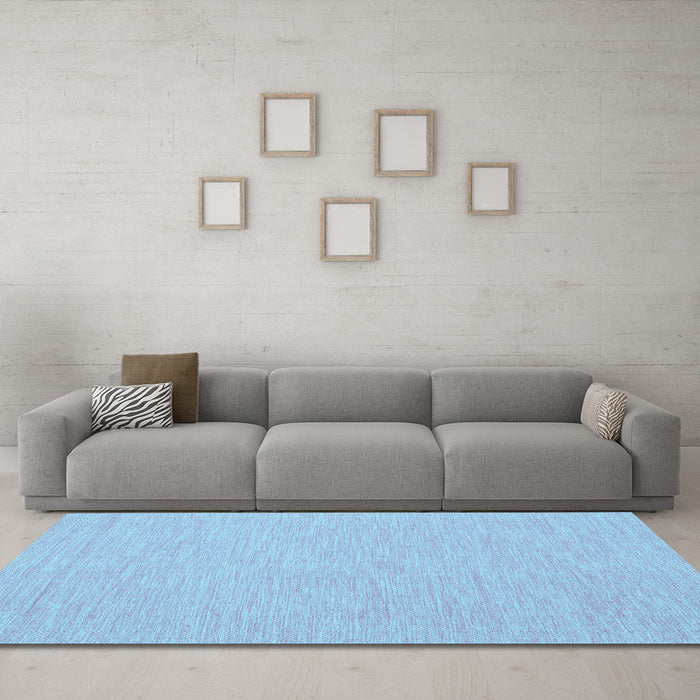 Machine Washable Abstract Light Blue Contemporary Rug in a Living Room, wshcon1877lblu