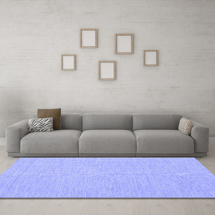 Machine Washable Abstract Blue Contemporary Rug in a Living Room, wshcon1877blu