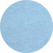 Round Abstract Light Blue Contemporary Rug, con1877lblu