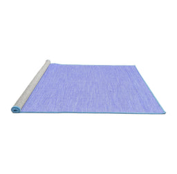Sideview of Machine Washable Abstract Blue Contemporary Rug, wshcon1877blu