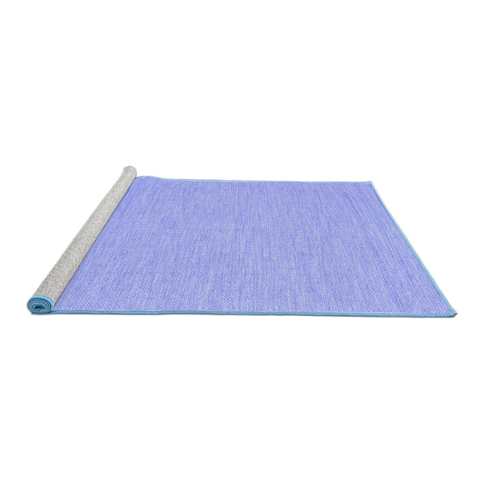 Sideview of Machine Washable Abstract Blue Contemporary Rug, wshcon1877blu