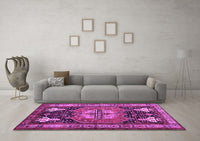 Machine Washable Abstract Purple Contemporary Rug, wshcon1878pur