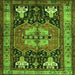 Serging Thickness of Abstract Green Contemporary Rug, con1878grn