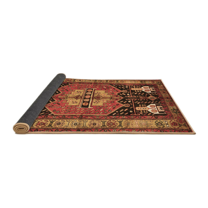 Sideview of Abstract Brown Contemporary Rug, con1878brn