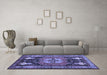 Machine Washable Abstract Blue Contemporary Rug in a Living Room, wshcon1878blu