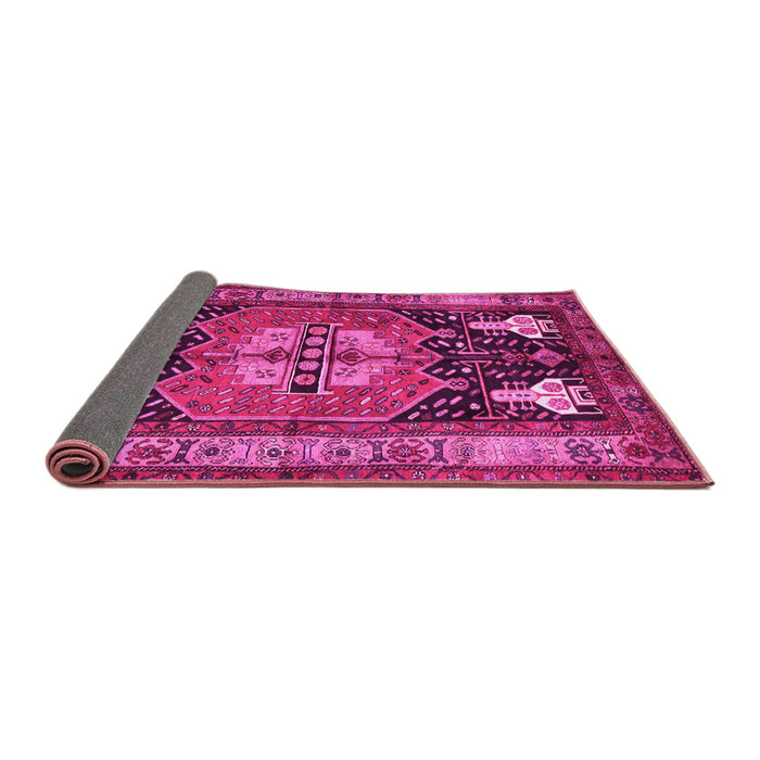 Sideview of Abstract Pink Contemporary Rug, con1878pnk