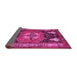 Sideview of Abstract Pink Contemporary Rug, con1878pnk