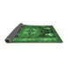 Sideview of Abstract Emerald Green Contemporary Rug, con1878emgrn