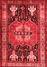 Abstract Red Contemporary Rug, con1878red