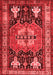 Abstract Red Contemporary Area Rugs