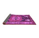 Sideview of Abstract Purple Contemporary Rug, con1878pur