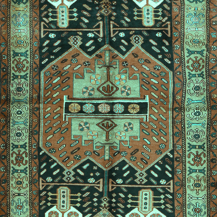 Machine Washable Abstract Turquoise Contemporary Area Rugs, wshcon1878turq