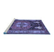 Sideview of Machine Washable Abstract Blue Contemporary Rug, wshcon1878blu