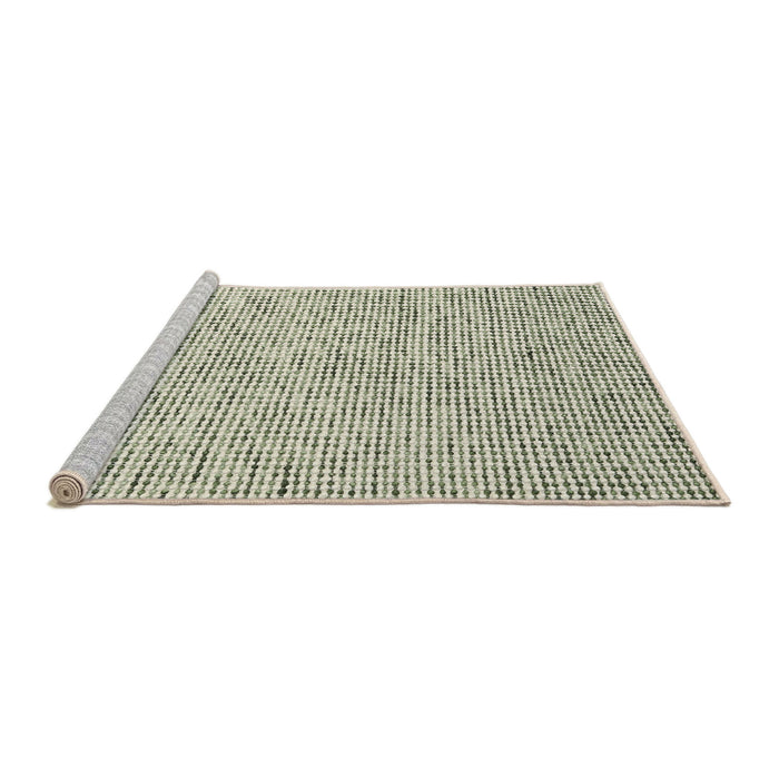 Serging Thickness of Machine Washable Contemporary Khaki Green Rug, wshcon1879