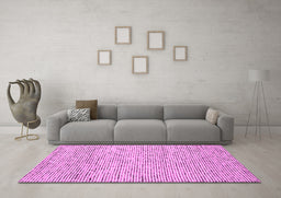 Machine Washable Abstract Pink Contemporary Rug in a Living Room, wshcon1879pnk