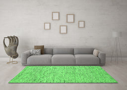 Machine Washable Abstract Green Contemporary Area Rugs in a Living Room,, wshcon1879grn