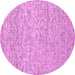 Round Machine Washable Abstract Pink Contemporary Rug, wshcon1879pnk