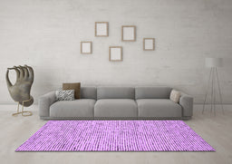 Machine Washable Abstract Purple Contemporary Area Rugs in a Living Room, wshcon1879pur