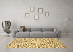 Machine Washable Abstract Brown Contemporary Rug in a Living Room,, wshcon1879brn