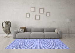 Machine Washable Abstract Blue Contemporary Rug in a Living Room, wshcon1879blu