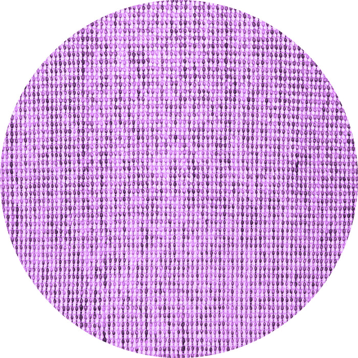 Round Machine Washable Abstract Purple Contemporary Area Rugs, wshcon1879pur