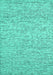 Machine Washable Abstract Turquoise Contemporary Area Rugs, wshcon1879turq