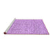 Sideview of Machine Washable Abstract Purple Contemporary Area Rugs, wshcon1879pur