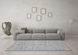 Machine Washable Abstract Gray Contemporary Rug in a Living Room,, wshcon1879gry