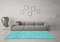 Machine Washable Abstract Light Blue Contemporary Rug, wshcon1879lblu