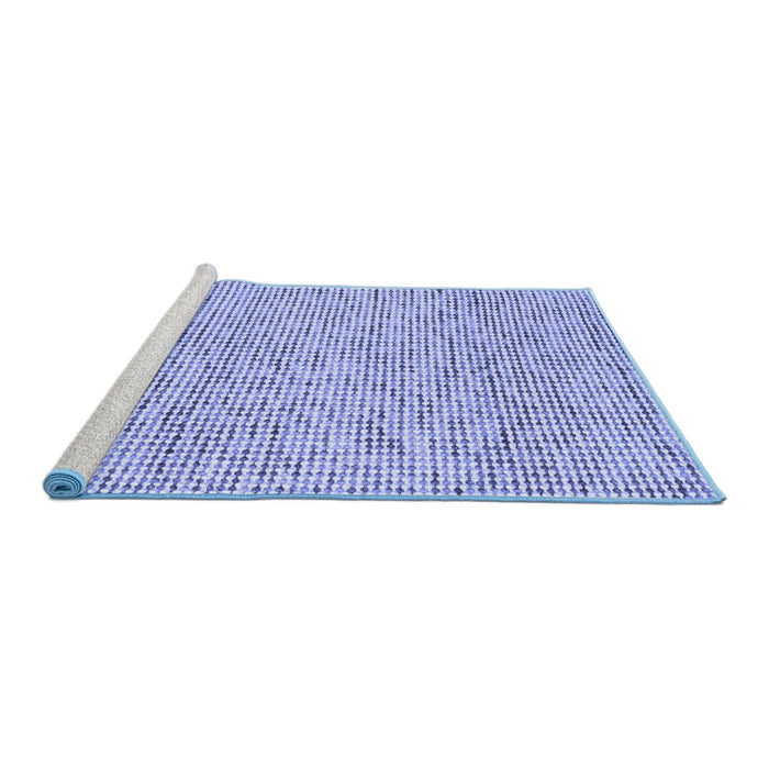 Sideview of Machine Washable Abstract Blue Contemporary Rug, wshcon1879blu