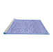 Sideview of Machine Washable Abstract Blue Contemporary Rug, wshcon1879blu