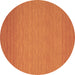 Round Abstract Brown Contemporary Rug, con187brn