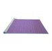 Sideview of Machine Washable Abstract Blue Contemporary Rug, wshcon187blu