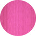 Round Abstract Purple Contemporary Rug, con187pur