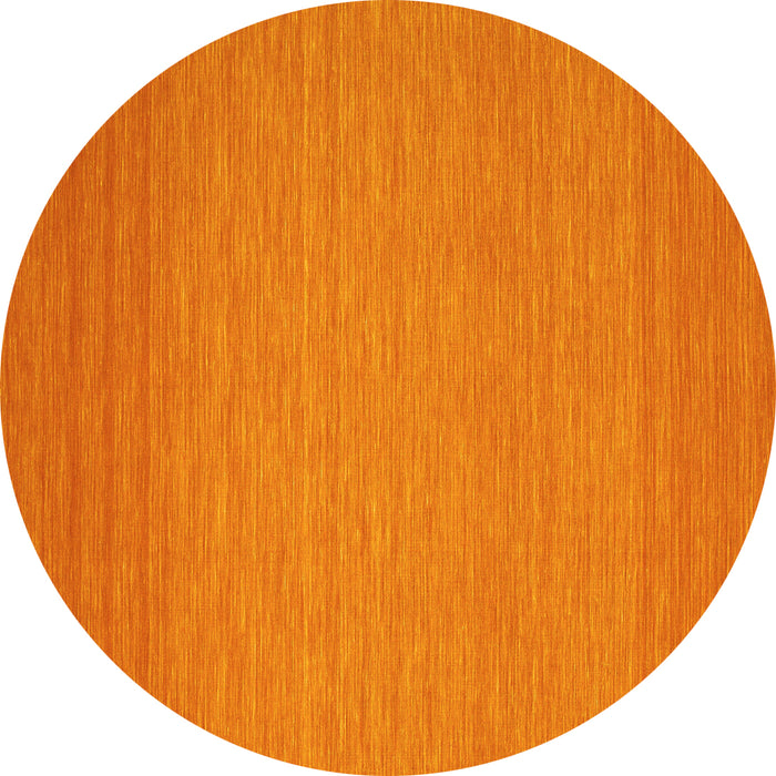 Round Abstract Yellow Contemporary Rug, con187yw