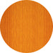 Round Abstract Yellow Contemporary Rug, con187yw