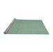 Serging Thickness of Machine Washable Contemporary Blue Green Rug, wshcon188