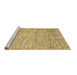 Sideview of Machine Washable Abstract Brown Contemporary Rug, wshcon1880brn