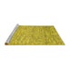 Sideview of Machine Washable Abstract Yellow Contemporary Rug, wshcon1880yw