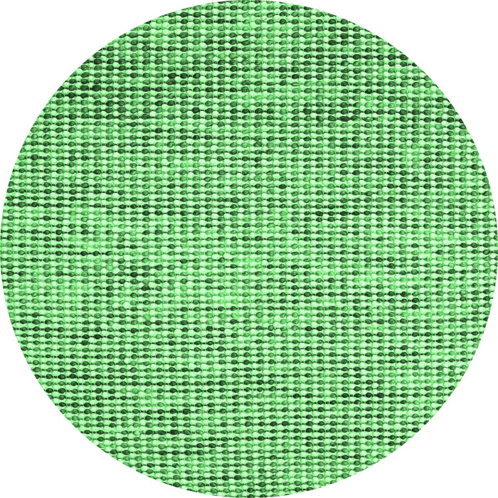 Round Abstract Emerald Green Contemporary Rug, con1880emgrn