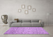 Machine Washable Abstract Purple Contemporary Area Rugs in a Living Room, wshcon1880pur