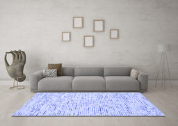 Machine Washable Abstract Blue Contemporary Rug in a Living Room, wshcon1881blu