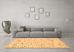 Machine Washable Abstract Orange Contemporary Area Rugs in a Living Room, wshcon1881org