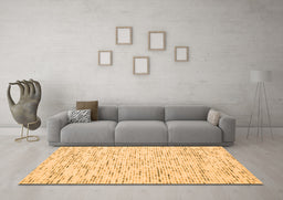 Machine Washable Abstract Orange Contemporary Area Rugs in a Living Room, wshcon1881org